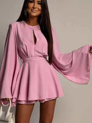 Stylish And Elegant Backless Fitted Waist Short Dress