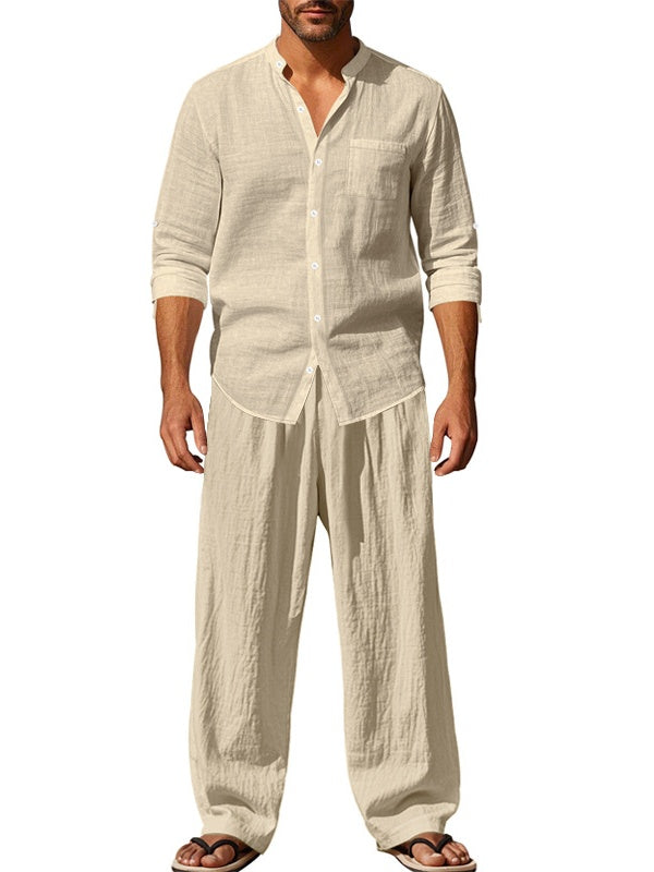 Flax Leisure Loose-fit Breathable Beach Set 2-piece Sets