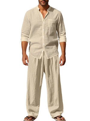 Flax Leisure Loose-fit Breathable Beach Set 2-piece Sets