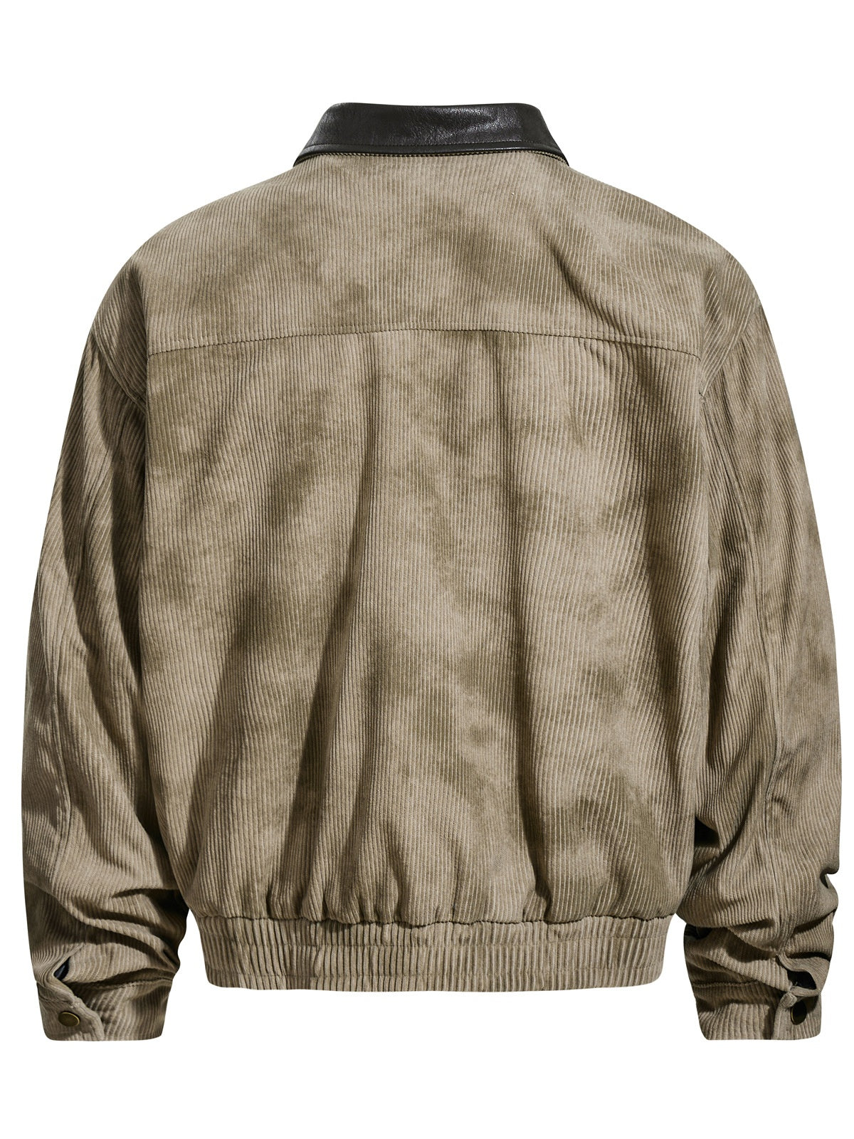 Retro Contrasting Colors Corduroy Letter Splicing Lapel Jackets