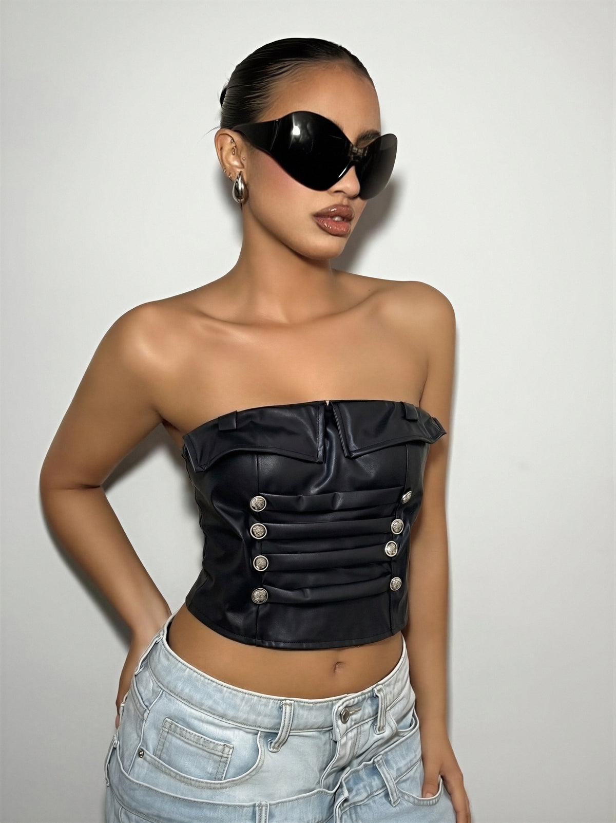 Leather Tube Top