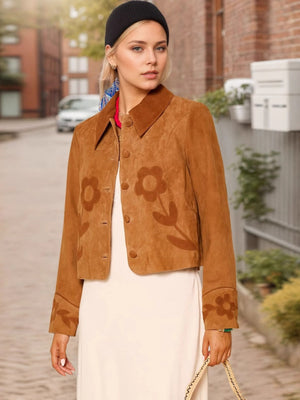Liber Autumn Women's Floral Button Jacket