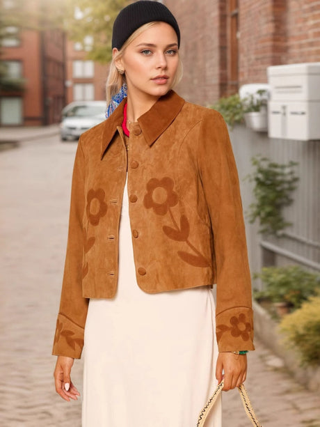 Liber Autumn Women's Floral Button Jacket