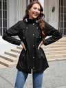 Hooded Zipper Raincoat Coat Rainproof Windproof Water Proof Outdoor Windbreaker