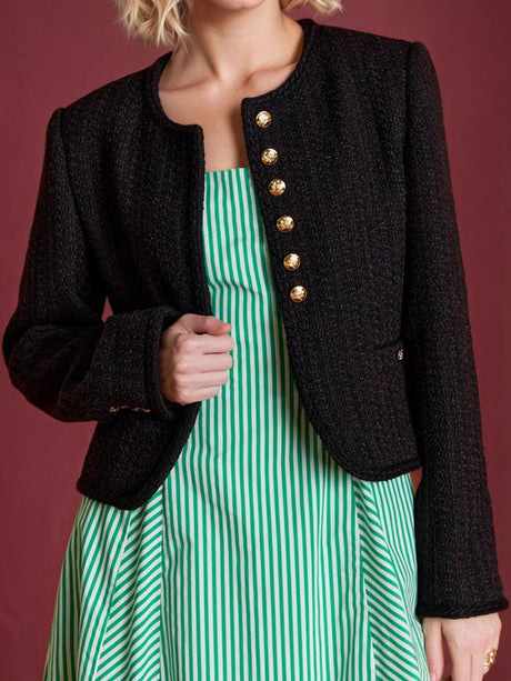 Liber Summer Women's Buttons Solid Color Jackets