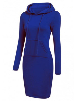 Long Bodycon Long Sleeve Dress Hoodies