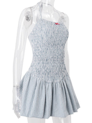 Robes courtes et mini à bretelles et nœud papillon