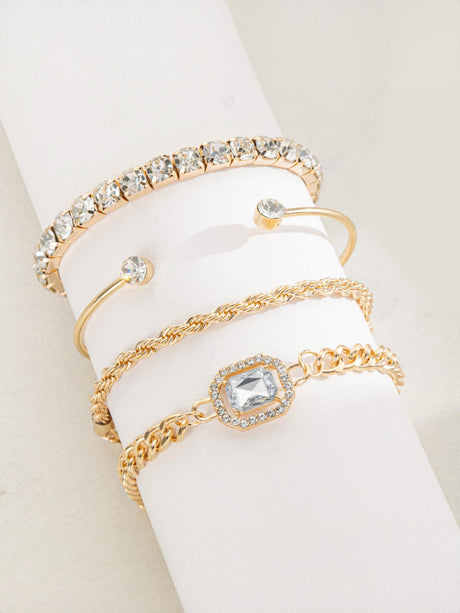 Diamond-encrusted Bracelet Set