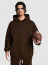 Solid Color All-match Plush Loose Hooded Hoodie Set