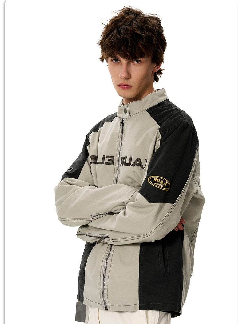 Retro Locomotive Short And Wide Boxy Loose Letter Jackets