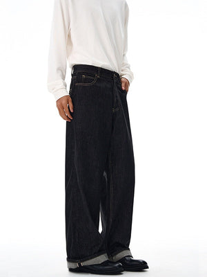 Liber Autumn Men's Pocket decoration Jeans