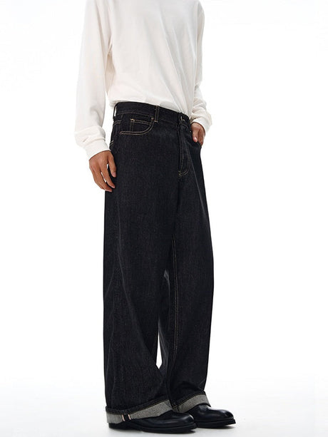 Liber Autumn Men's Pocket decoration Jeans
