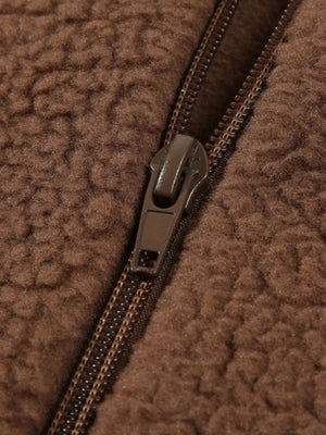 Fleece Plush Thickening Stand Collar Jackets