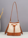 Vacation Straw Patchwork Crossbody Bag