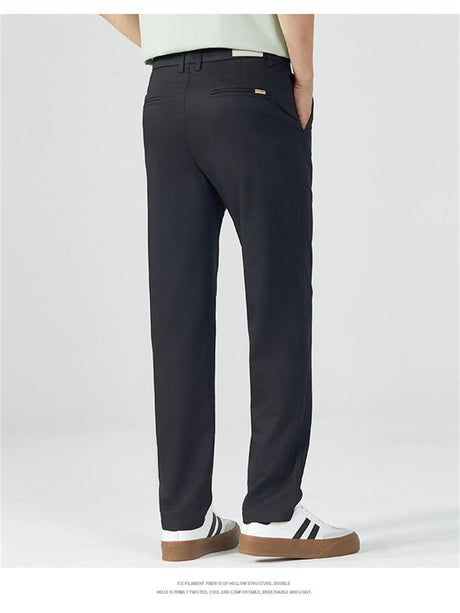 Liber Spring Men's Pocket decoration Solid Color Pants