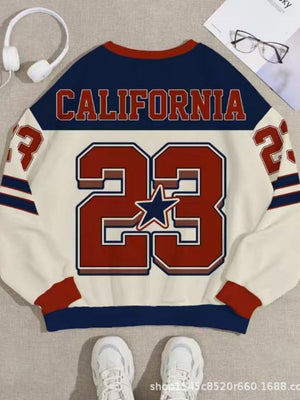 Loose-fitting Pullover Style Hip Hop Long Sleeve Streetwear Brands Street Sweatshirts&Hoodies