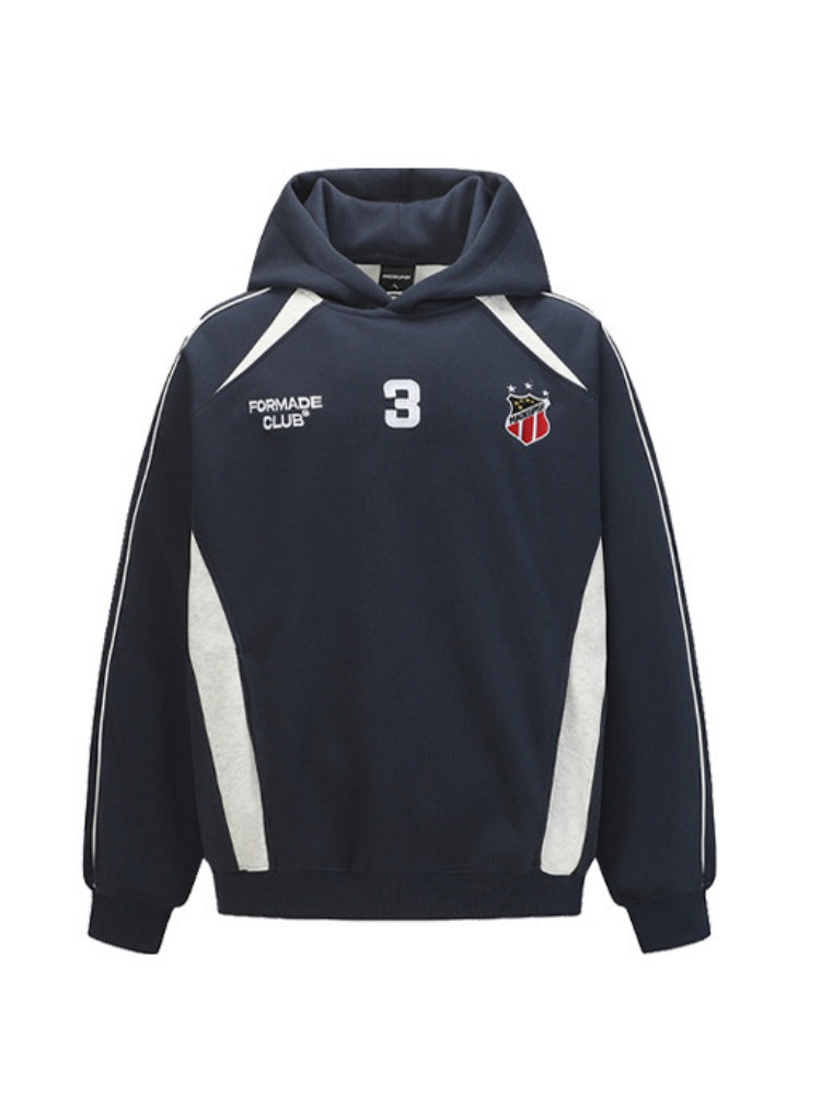 Splicing Embroidery No. 3 Sports Wind Loose Hoodies