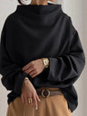 Hood Turtleneck Batwing Sleeves Loose Sweatshirts