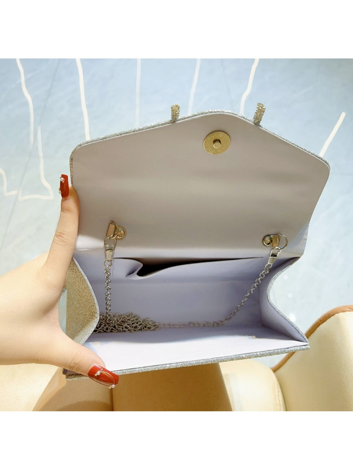 Liber Four Seasons ACC Sequin Bow Small Square Bag