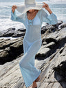 Hollow Knitting Perspective 3D Flowers Hip-hugging Cover Ups