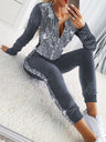 Sequined Velvet Coat Pants 2-piece Sets