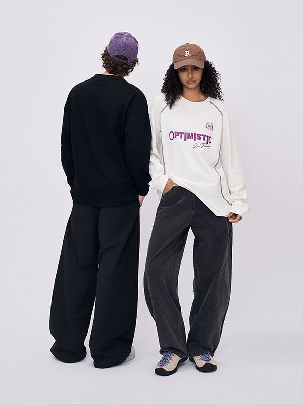 Liber Autumn Neutral wear Letter Sweatshirts&Hoodies