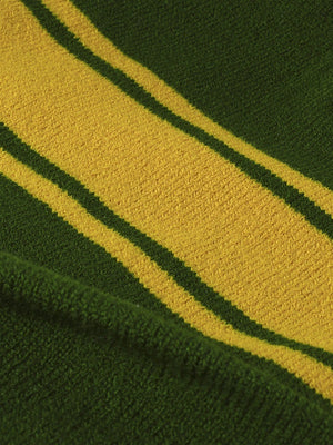 Bonnet jacquard à empiècements et pompon extensible