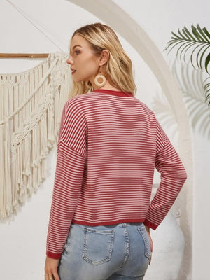 Christmas Stripes Red Cardigans