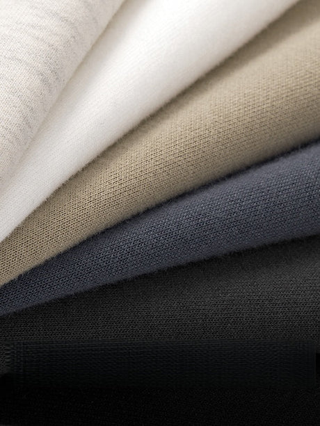 Liber Autumn Neutral wear Ribbed turtleneck Solid Color T-shirts