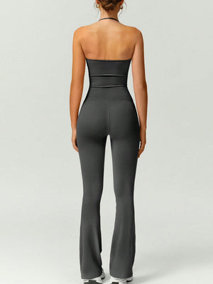 Neckband Backless Fitness Exercise Bodysuits