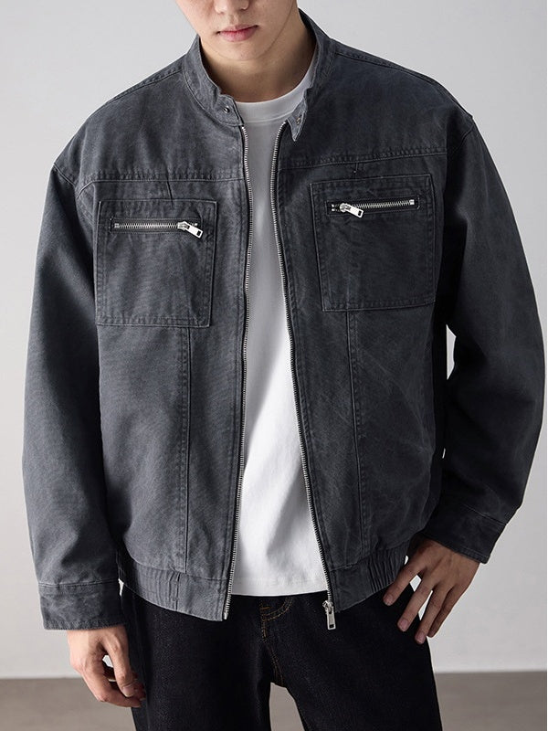Retro Harrington Distressed Locomotive Tooling Jackets