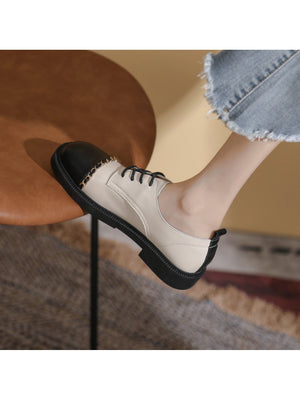 Liber Spring and autumn color-blocked women's flat shoes