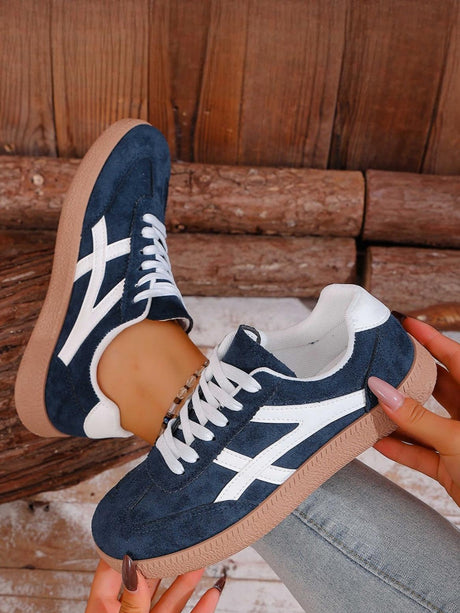 Retro Color-blocked German Training Shoes And Sneakers