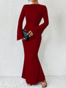 Hip-hugging Long Sleeve Slim-fit Maxi Dresses