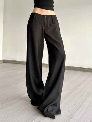Y2K Low-rise Pocket Suit Trousers Pants