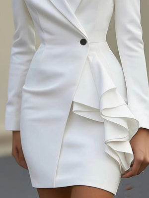 Lapel Wood Edge Ear Grace Blazers