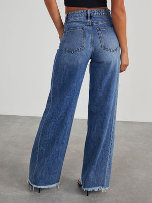 Washing Old Wide Leg Jeans