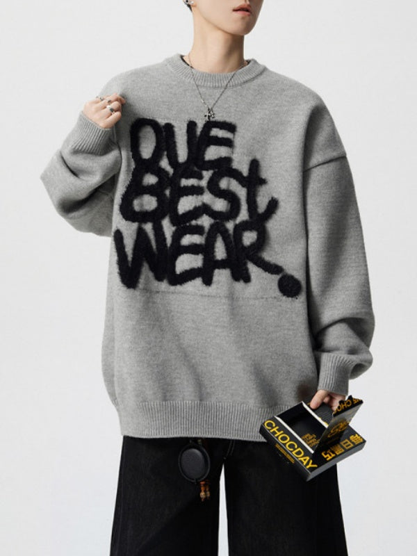 Pull oversize à imprimé lettres