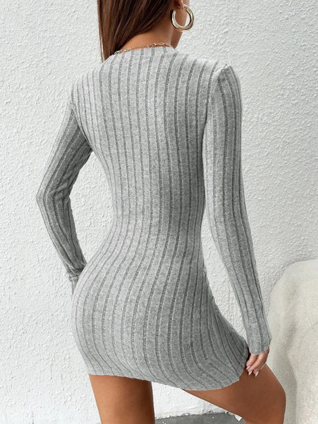 Liber Summer Women's V-neck Knitted Mini&Short Dresses