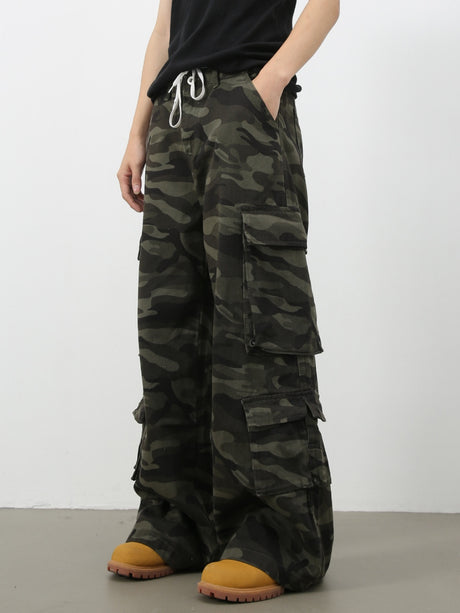 Vibe Camouflage Straight-fit Loose-fit Jeans