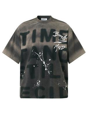 Retro Letter Print T-shirts