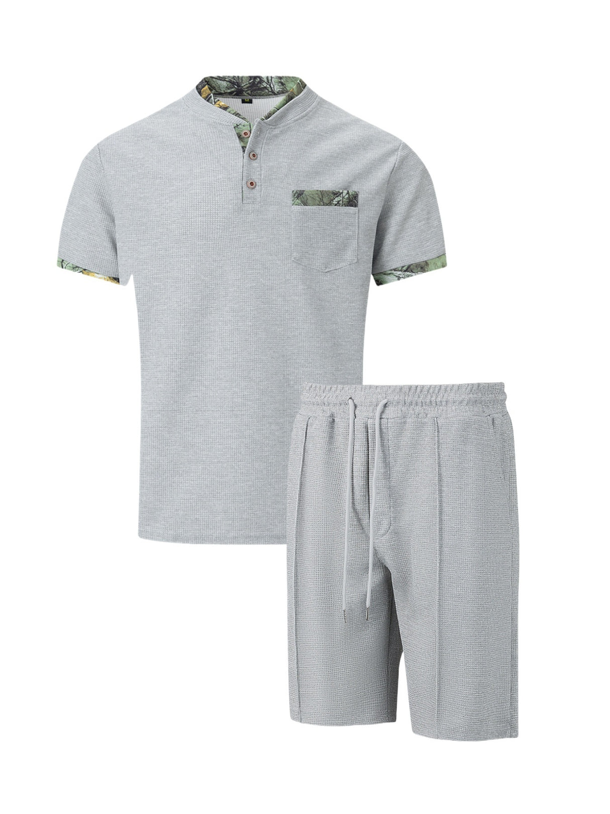 Solid Color Leisure 2-piece Sets Set