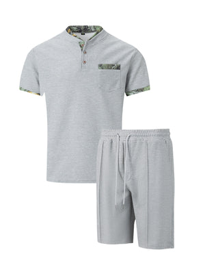 Solid Color Leisure 2-piece Sets Set
