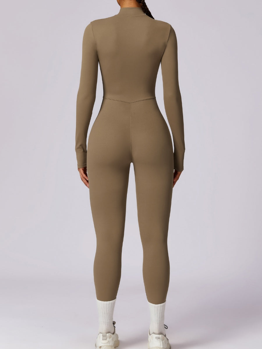 Long-sleeved High Elastic Waist Slimming And Shaping Yoga Fitness Outdoor Jumpsuits/pants