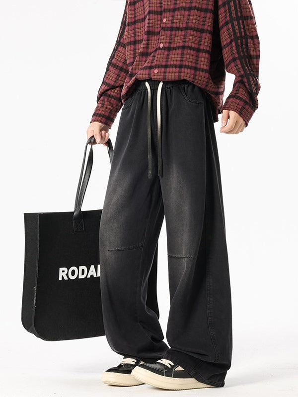 Lyocell Straight Loose Wide-leg Jeans