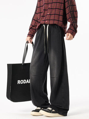 Lyocell Straight Loose Wide-leg Jeans