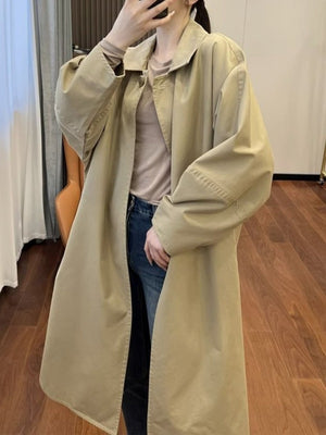 Batwing Sleeves Long Trench Coats