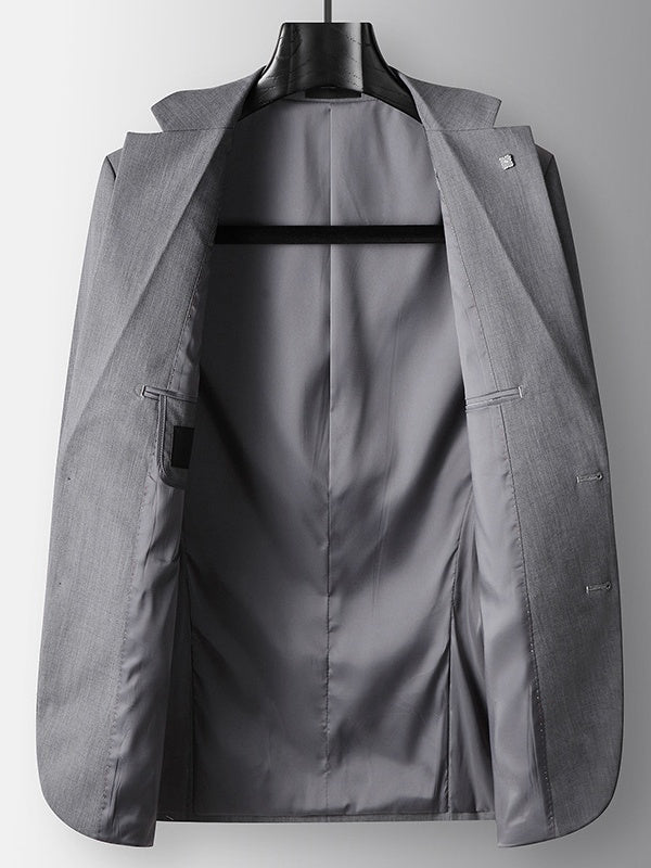 Acetic Acid Flax Business Non-iron Blazers