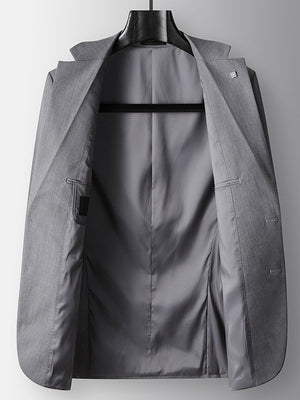 Acetic Acid Flax Business Non-iron Blazers