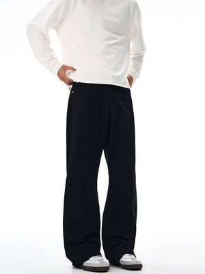 Liber Autumn Men's Pocket decoration Solid Color Pants
